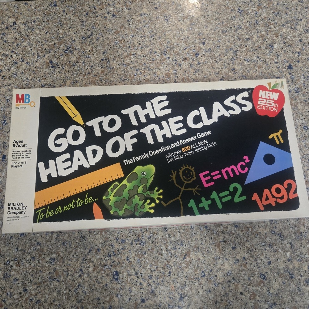 Vtg 1984 Go To The Head Of The Class COMPLETE Board‎ Game Milton Bradley 25TH ED